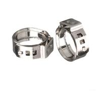 Oniissy Lot de 25 colliers de serrage en acier inoxydable à une oreille pour sceller divers tuyaux, pour sécuriser les connexions de tuyau, tuyau de gaz domestique, tuyau d'eau flexible (7 mm)