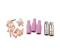Oniissy Lot de 25 embouts et buses de torche de soudage MIG compatibles avec MB15, 15AK, 14AK et pour HITBOX MIG200/MIG250/MT2000/HBM1200-0,8 mm/1,0 mm avec gaz et