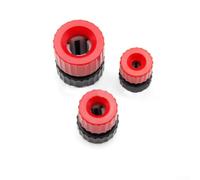 Oniissy Lot de 3 colliers d'arrêt de profondeur de foret réglables de 3 à 13 mm pour le travail du bois et les projets de bricolage, en plastique ABS rouge et noir, limite de profondeur pour bague