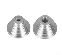 Oniissy Lot de 3 poulies pagodes en aluminium avec entraînement par courroie de type V, roues de transmission à 5 étapes de 14 mm et 22 mm pour perceuse à vitesse variable