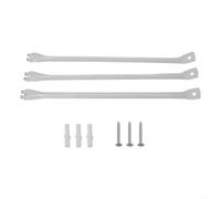 Oniissy Lot de 3 supports de 43,2 cm pour étagère en fil de fer, supports d'étagère en fer robuste avec revêtement époxy, supports d'étagère blancs pour cuisine, chambre à coucher, salon