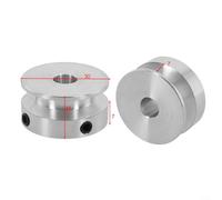 Oniissy Lot de 30 poulies à rainure en V en aluminium pour courroies de 6 mm de largeur avec diamètre extérieur de 20 mm à 80 mm, conception à rainure unique pour moteurs et mini broches