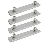 Oniissy Lot de 4 connecteurs de rail de panneau solaire en aluminium pour montage de module photovoltaïque, supports de connexion profilés réglables pour rails de module solaire, matériel en alliage