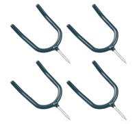 Oniissy Lot de 4 crochets muraux robustes en forme de U pour garage, jardin, organisation, rangement, revêtement en vinyle, résistant à la rouille, capacité de 9 kg chacun