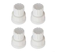 Oniissy Lot de 4 interrupteurs de volant pour chauffage au sol - Poignée blanche en plastique - Convient pour les robinets thermostatiques automatiques de radiateur (court)