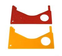 Oniissy Lot de 4 jauges de crabe pour - Outil de mesure des palourdes pour la somnolence, la taille des crevettes et des crabes - Jauge en PVC rouge avec échelle transparente, 18 x 10 cm pour - pour