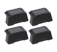 Oniissy Lot de 4 lampes solaires de clôture étanches IP65 avec options de lumière chaude ou blanche pour jardins, clôtures et murs (lumière blanche)