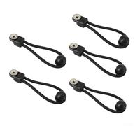 Oniissy Lot de 5 attaches de cordon élastique avec bouton pour tente, bateau, yacht, camping-car, housse en nylon et caoutchouc élastique pour fixation d'auvent en plein air