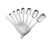 Oniissy Lot de 6/7/8 cuillères à mesurer en acier inoxydable pour la cuisson du café et l'assaisonnement avec long manche essentiel de cuisine (8 pièces)