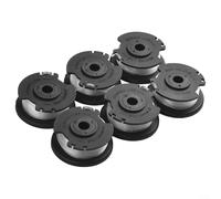 Oniissy Lot de 6 bobines et fil de débroussailleuse Hyper Tough avec alimentation automatique à ligne unique, 0,2 cm de diamètre x 5,9 m chacune, compatible avec HT19-401-003-06,