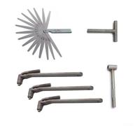 Oniissy Lot de 6 outils de réglage de soupape de moteur de moto avec clés et jauge, jeu de clés de valve réglables pour motos 6 pièces avec jauge d'épaisseur