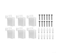 Oniissy Lot de 6 supports de tige en plastique avec vis pour étagère métallique et installation murale dans le placard, l'armoire et l'organisation de la maison - Blanc