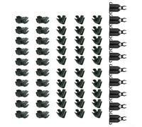 Oniissy Lot de 60 clips de connecteur de treillis réglables pour piquets de jardin de 11 mm, accessoires de construction en plastique avec boucle croisée de fixation et joints réglables pour tomates