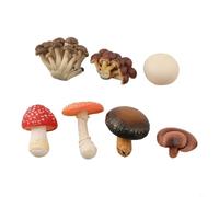 Oniissy Lot de 7 faux champignons miniatures réalistes en PVC pour décoration d'intérieur et de jardin, décoration inspirée de la nature (0)