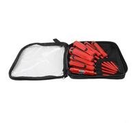 Oniissy Lot de 7 tournevis isolés pour électricien avec 3 tournevis cruciformes et 3 tournevis plats plus crayon, poignées ergonomiques en polypropylène antidérapant, tige en métal, rangement portable