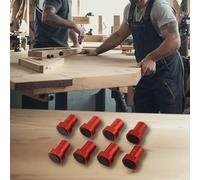 Oniissy Lot de 8 colliers de serrage en alliage d'aluminium pour tables de défonceuse de travail du bois, convient aux trous de chien de 19 mm et 20 mm, butées d'établi anodisées durables pour