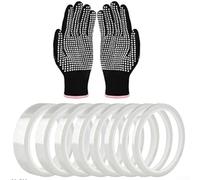 Oniissy Lot de 8 rouleaux de ruban adhésif thermique par sublimation avec gants résistants pour presse à chaud pour t-shirts, tasses, travaux manuels
