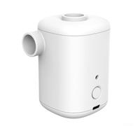 Oniissy Matelas de couchage électrique portable pour camping en plein air, gonfleur ABS 12 W avec batterie 1500 mAh, étanchéité IPX4, débit d'air de 300 l/min, compatible avec (blanc)