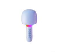 Oniissy Mini microphone de karaoké portable sans fil avec lumières LED 5.0 avec haut-parleur 5 W pour téléphones et appareils informatiques (bleu)