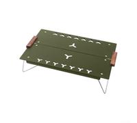 Oniissy Mini table de camping, table de pique-nique pliante pour extérieur, portable et ultralégère en alliage d'aluminium, 30 x 20,5 cm, capacité de charge de 20 kg (vert)