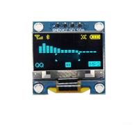 Oniissy Module d'affichage de 2,4 cm 128 x 64 avec pilote pour Arduino I2C SPI 7/4 broches, blanc, bleu, jaune (jaune et bleu 4 broches)