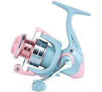 Oniissy Moulinet de pêche bleu avec rapport de vitesse 5.2:1, système et bobine légère peu profonde, 3 + 1 roulements à billes pour une performance fluide en eau douce et (A)