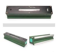 Oniissy Niveau de machine de précision de 100 mm avec base à rainure en V et fioles à bulles pour installation de machine CNC, jauge de mesure industrielle en métal (200 mm)