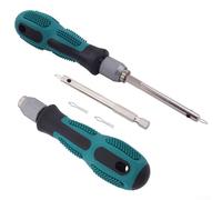 Oniissy Outil d'insertion de téton en acier inoxydable pour rayons de vélo pour l'entretien des roues, embout de taille avec poignée et anneaux de retenue, longueur de disjoncteur de 8 cm, léger 79 g