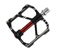 Oniissy Pédale en alliage d'aluminium avec 3 roulements scellés et tige en acier pour VTT et route pour vélo, finition anodisée antirouille imperméable avec crampons de type post (noir)
