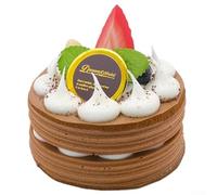 Oniissy Petit gâteau artificiel, décorations de crème glacée, donuts au chocolat, décorations de faux gâteaux réalistes pour affichage de magasin