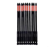 Oniissy PH2 Lot de 10 embouts de tournevis magnétiques antidérapants longs en alliage d'acier résistant avec tige hexagonale de 6,35 mm à changement rapide, compatible avec le manuel (150 mm)