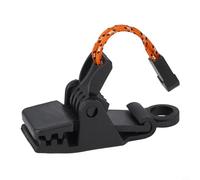 Oniissy Pince de tente de camping pour auvent - Clip de corde robuste avec forte adhérence - 9 x 3 cm - En acrylique noir - Équipement d'extérieur pour camping et randonnée