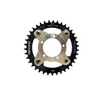 Oniissy Plateau de pédalier 104 BCD 32T noir étroit large avec anneau de chaîne, adaptateur de moteur moyen d'entraînement pour moteur pour vélos de route, VTT, VTT