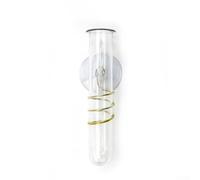 Oniissy Pluviomètre à ventouse pour jardin, outil de mesure des précipitations en plastique avec tube à essai suspendu, décoration de pot de plantes pour terrasse, pelouse, extérieur, 14 x 5,2 cm