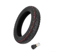 Oniissy Pneus de scooter électrique, 10 x 2,125 pneu tout-terrain sans chambre à air pour Ninebot F20 F30 pour trottinette électrique F40, roue de rechange en caoutchouc noir de 25,4 cm (pneu + buse)