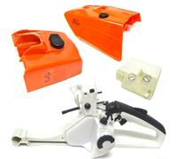 Oniissy Poignée arrière de réservoir de carburant avec couvercle et couvercle de filtre à air compatible avec tronçonneuse 026 MS260, pièces de rechange OEM, y compris bouchon de carburant et kit de