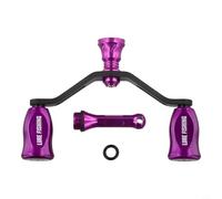 Oniissy Poignée de bras à bascule double en fibre de carbone avec barre d'équilibre pour moulinets Daiwa Fuego, Exceler, Caldia et ProrEX - Pièce de rechange légère de 29 g (rose)