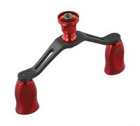 Oniissy Poignée de bras à bascule double pour moulinet de pêche DAIWA - Pièce de rechange compatible avec Fuego Prorex VLT Salamandura modèles en fibre de carbone (rouge)