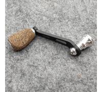 Oniissy Poignée de moulinet de pêche de 70 mm pour Daiwa à visser - Poignée en liège en caoutchouc carbone avec roulements, taille du bouton 36 x 23 mm, poids 21 g (argent)