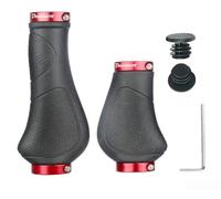 Oniissy Poignées de guidon en caoutchouc absorbant les chocs, antidérapantes et résistantes à l'usure avec double anneau de verrouillage, convient aux guidons de 20 mm-21,8 mm, longueur longue et