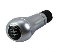 Oniissy Pommeau de levier de vitesse pour W204 C204 C63 C300 C250 W207 A207 W212 2008-2014, transmission manuelle à 5 vitesses, tête de levier de vitesse en plastique gainé de cuir, argenté (A)