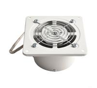Oniissy Puissant ventilateur d'échappement de salle de bain de 10,2 cm pour évacuation de l'humidité et de la chaleur, moteur 25 W, 50 dB, construction en fer à faible bruit, 13,5 cm, blanc