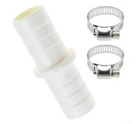 Oniissy Raccord de tuyau d'évacuation pour machine à laver et lave-vaisselle avec 2 colliers de serrage en métal, construction en plastique ABS pour tuyaux de 21 mm, haute résistance jusqu'à 120 °C