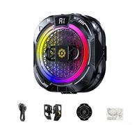 Oniissy Refroidisseur de téléphone à faible bruit 24 W pour les jeux avec détection avancée de la température, anneau magnétique et support à clip, lumières LED RVB pour personnalisation de