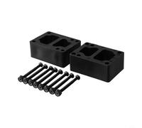 Oniissy Rehausseur de joint en caoutchouc de 30 mm avec boulons de 53 mm pour skateboard et longboard, compatible avec double plateau à bascule, matériau PP + PU, ensemble d'entretoises noires (A)