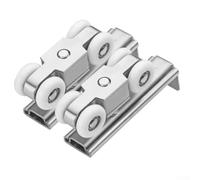 Oniissy Roue de suspension en acier inoxydable pour rail de porte coulissante, capacité de charge de 80 kg, fonctionnement silencieux et fluide, finition brossée, compatible avec portes en bois