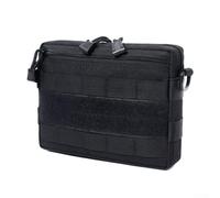 Oniissy Sac banane d'extérieur pour camping, randonnée, pêche, chasse, cyclisme, pochette en nylon 1000D avec sangles élastiques et poches en maille, compatible avec (noir)