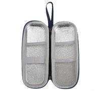 Oniissy Sac banane étanche pour la randonnée, sac isotherme avec doublure en feuille d'aluminium, 20 x 7 x 5 cm, étui de transport portable pour voyage, camping (bleu)