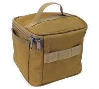 Oniissy Sac de rangement pour bouteilles d'épices pour le camping - Pochette de rangement pour bocaux d'assaisonnement, tissu Oxford 900D, imperméable et durable avec poches latérales et cordon de