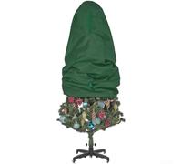 Oniissy Sac de rangement pour sapin de Noël en tissu Oxford 210D imperméable avec cordon de serrage sécurisé et poignées renforcées, housse pliable anti-poussière (2,7 m, vert foncé)